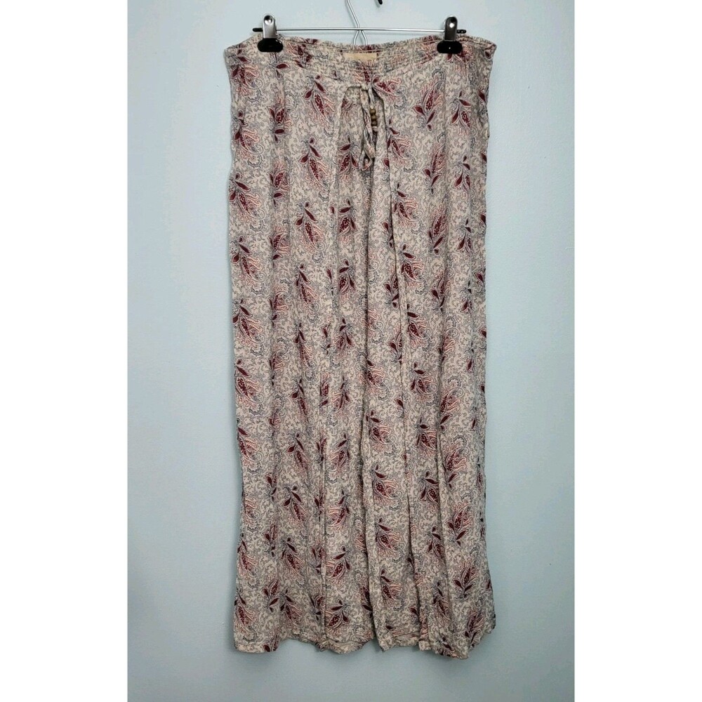 DENIM & SUPPLY Wide Leg Wrap Pants Womens L Paisley Ralph Lauren Resort